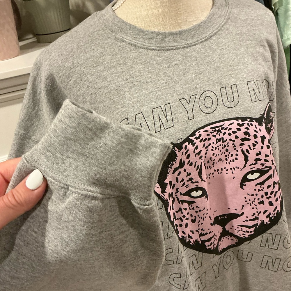 LuluSimon Studio | Can You Not Gray Crewneck Sweatshirt size XL - Picture 3 of 9